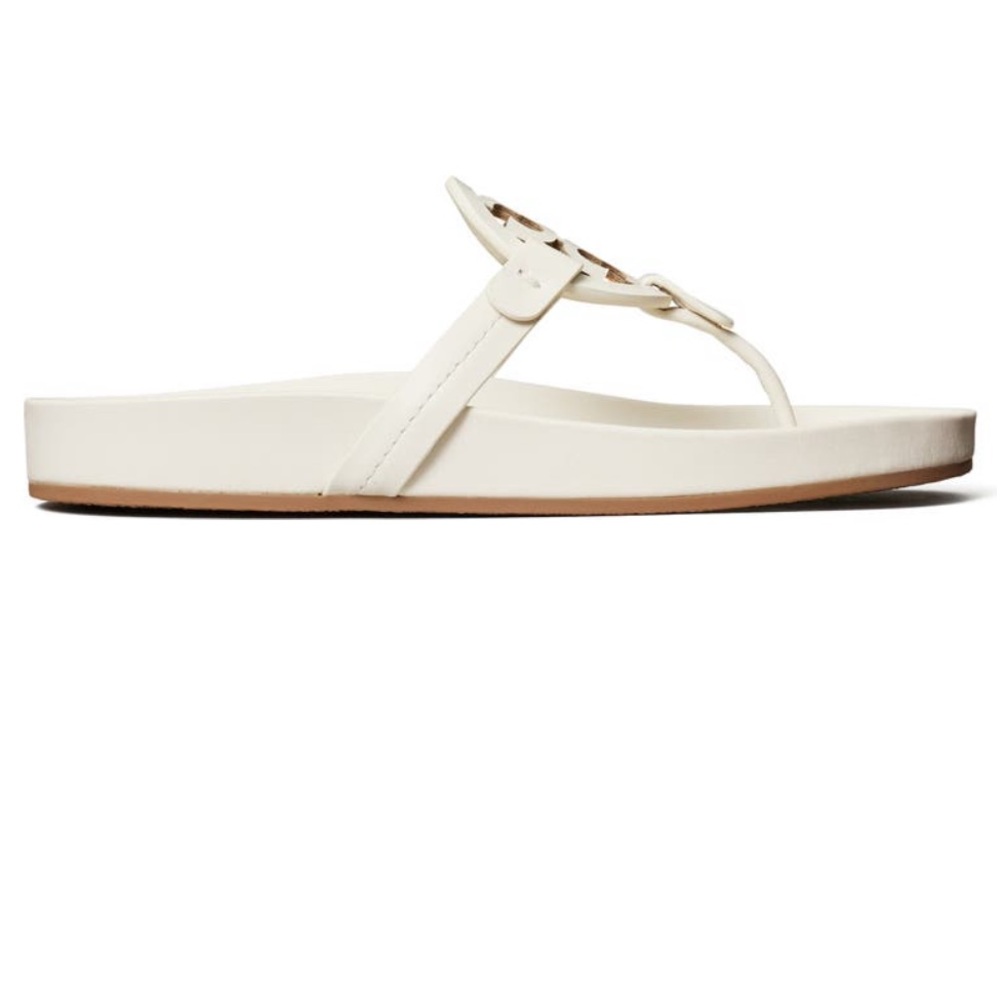 Tory Burch Miller Cloud Sandals Ivory Size 8.5